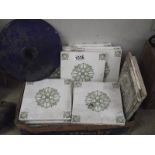 A quantity of Victorian fire place/wash stand tiles