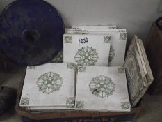 A quantity of Victorian fire place/wash stand tiles