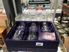 A boxed set of Edinburgh crystal tumblers & 6 brandy glasses