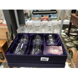 A boxed set of Edinburgh crystal tumblers & 6 brandy glasses