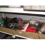 2 boxes of miscellaneous car parts including wiper arms, brake pads etc.