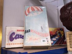 2 vintage boxed games/toys being Matchbox Cascade and Eolo Parascensional