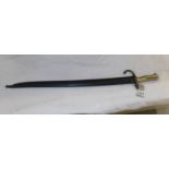 A French model 1866 Chassepot Yataghan sword bayonet.