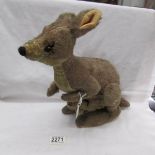 A vintage Merrythought kangaroo with Joey.
