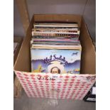 A box of approximately 66 LP records circa 1960's/70's