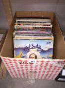 A box of approximately 66 LP records circa 1960's/70's