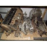 A Daimler V8 engine and an automatic gearbox for spares and repairs