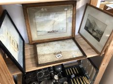 A collection of watercolours 'fishing boats' etc.