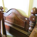 2 Victorian mahogany half tester bed foot boards.