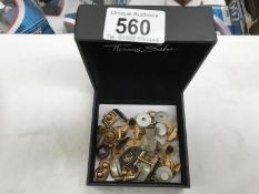 A mixed lot of cufflinks & collar studs