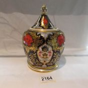 A Hamilton Derby bone china lidded urn,