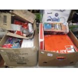 2 boxes of car accessories including brake shoes
