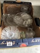 A quantity of glass including Victorian plates and dishes etc