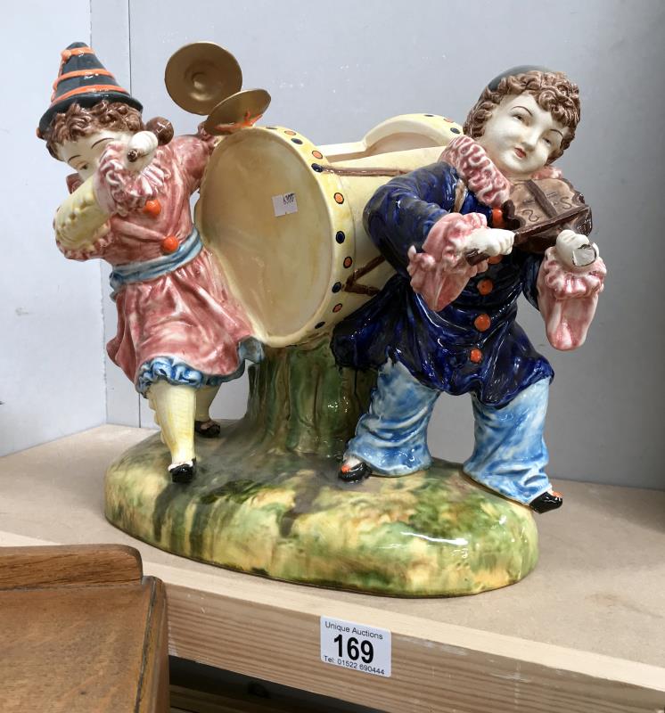 A large pottery musicians planter A/F