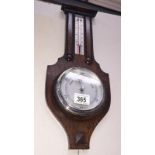 An Edwardian oak barometer