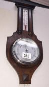An Edwardian oak barometer