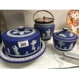 3 items of Wedgwood including cheese dome,