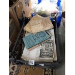 An assortment of ephemera including scrap books, newspapers & vintage motoring /hiking maps etc.