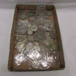 Approximately 650 grams of pre 1920 and pre 1947 UK silver coins.