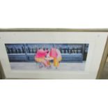 A framed and glazed print entitled 'Dare to be Different Together' signed S Szikora.