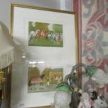 A Vincent Haddelsey (1934-2010) pair of limited edition horse racing themed lithographic prints,