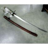 An old Samurai sword, a/f.