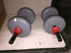 A pair of dumbbells