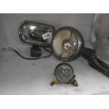 A 1940's Vauxhall spot light,