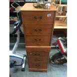 A 2 drawer bedside cabinet and a 3 drawer bedside cabinet