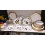 A quantity of Royal Doulton dinnerware, Portmeirion plates etc.