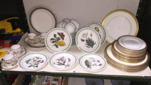 A quantity of Royal Doulton dinnerware, Portmeirion plates etc.