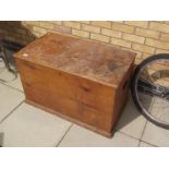 A Victorian pine blanket box