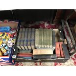 A box of books including Cassel's book of knowledge & the children's treasure house etc.
