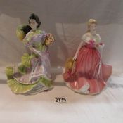 2 Royal Doulton figurines, Rosie HN4094 and Summertime HN3478.