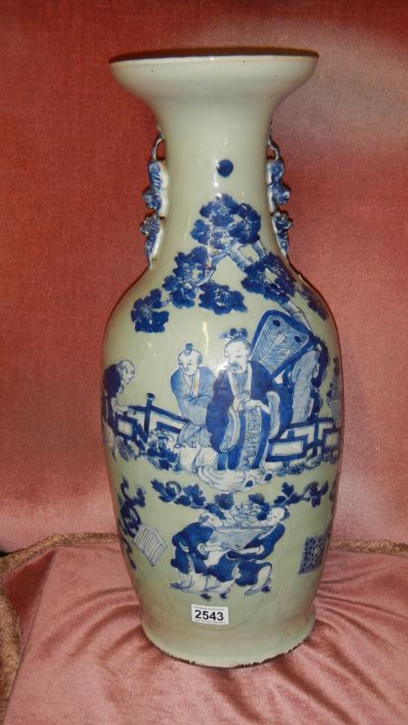 A 19th century Chinese baluster vase, approximately 24" tall, - Image 8 of 8