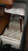 An ottoman and a dressing table stool