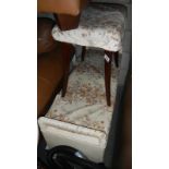 An ottoman and a dressing table stool
