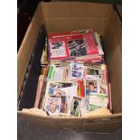 A box of football programmes including finals,