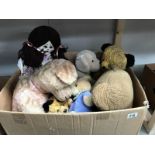 A quantity of teddy bears etc