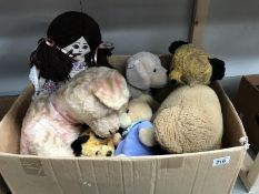 A quantity of teddy bears etc