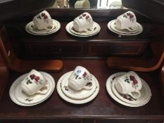 An 18 piece teaset