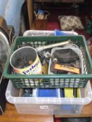 A box of miscellaneous metalware including nuts and bolts etc.
