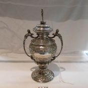A lidded silver trophy - Dublin Metropolitan Regatta Rowing Union Cup, Seniors Eights, E Kellock,