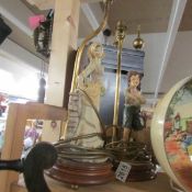 2 figural table lamps.
