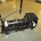 A 3.5" gauge (Gauge 1) live steam model locomotive of an 0-4-0 tank engine (without water tank).