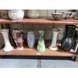 6 lustre jugs and vases including Maling and Crown Ducal