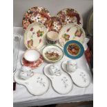 A good lot of china including Royal Crown Derby, Copeland Spode, Wedgwood etc.