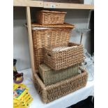A collection of wicker baskets etc.