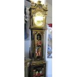 A fine Chinese style lacquered long case clock in working order.