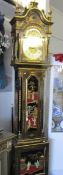 A fine Chinese style lacquered long case clock in working order.